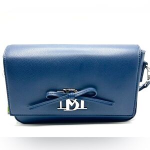 Badgley Mischka Blue Designer Crossbody Bag